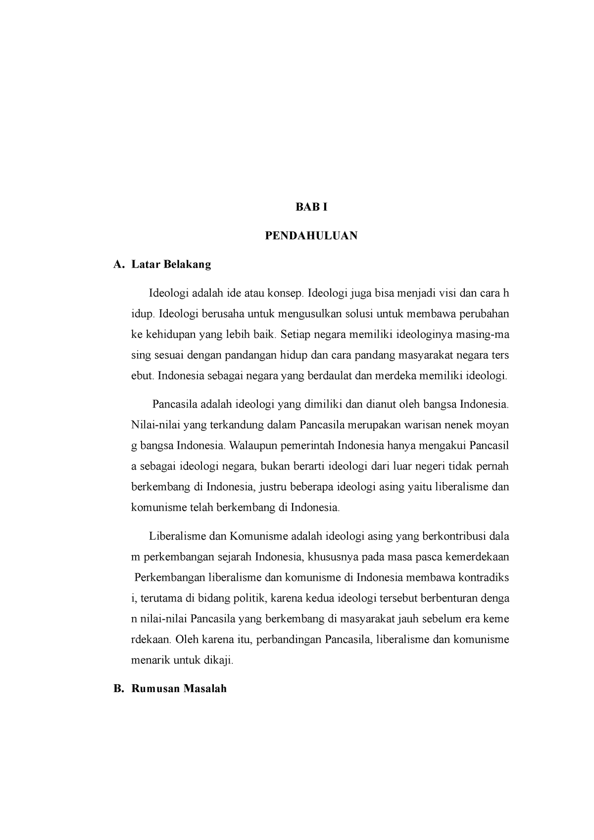 Ideologi Pancasila, Ideologi Liberal, DAN Ideologi Sosialis- Komunis ...