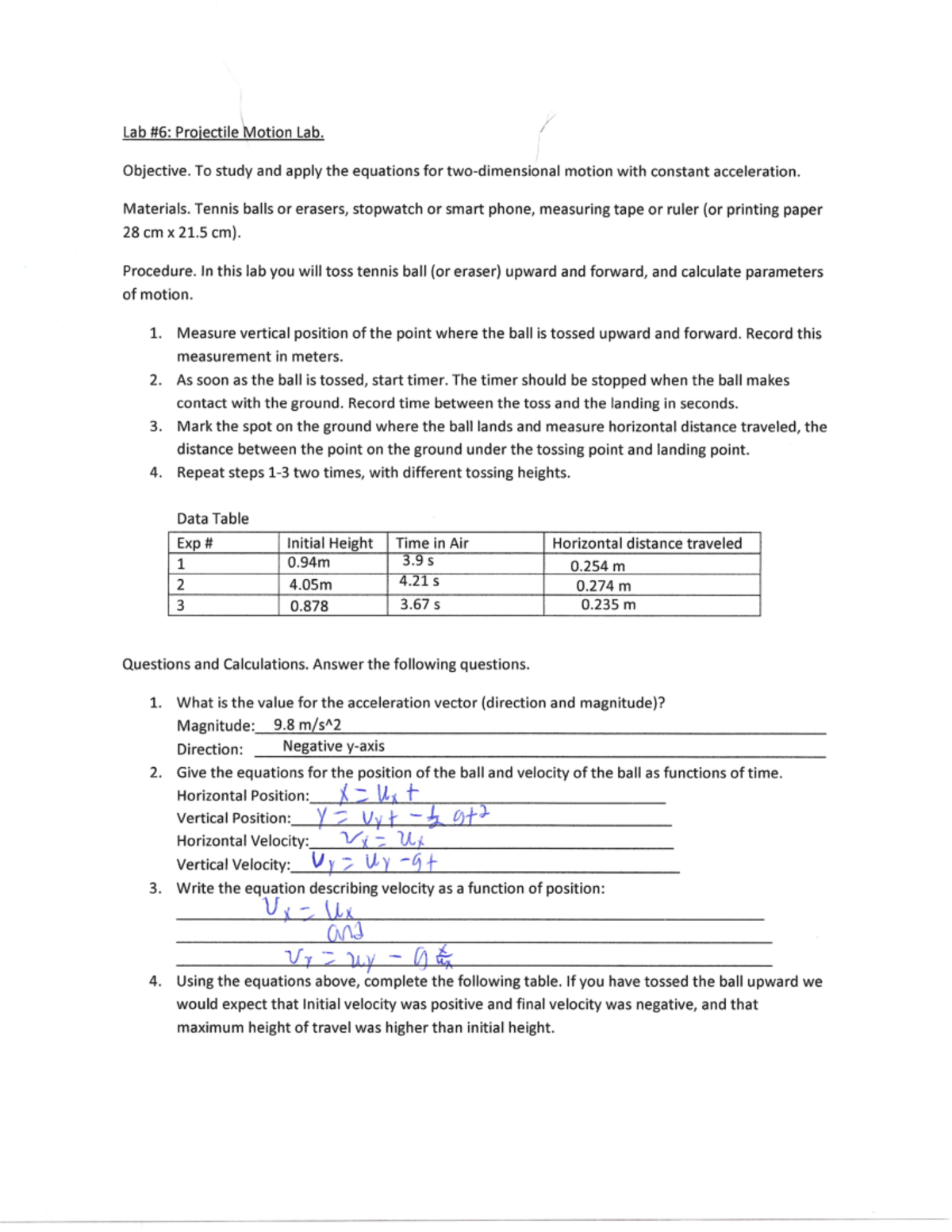 Lab 6 - Lab 6 - PHYS 2425 - LSC - Studocu