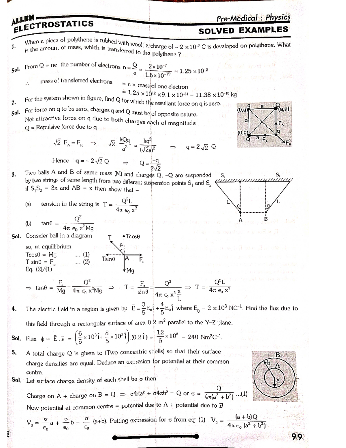 Electrostatic Question AND Answers - NEET - Studocu