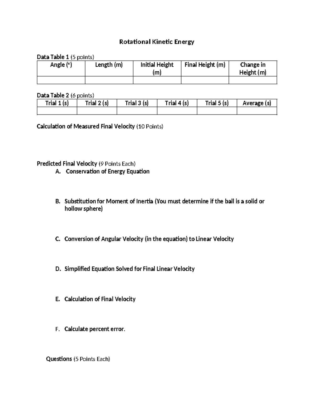 EMR Rotational Energy Lab Submission Form Rotational