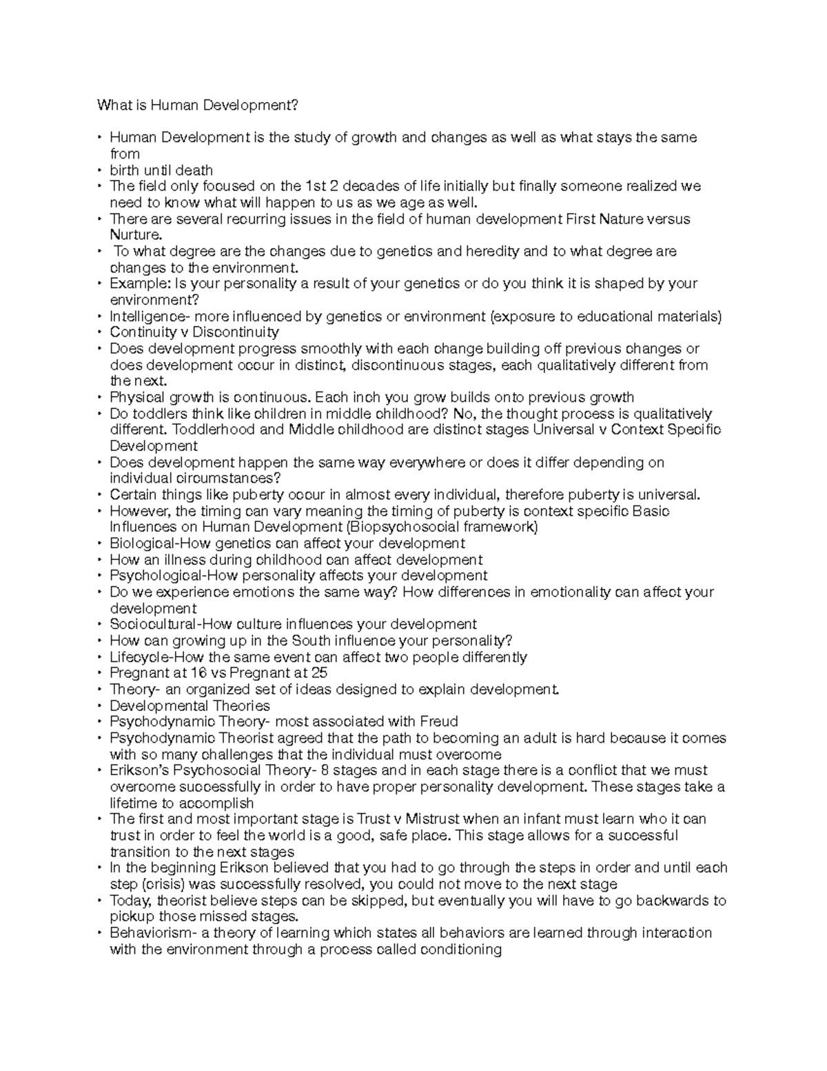 Human Development chp 1 - What is Human Development? Human Development ...
