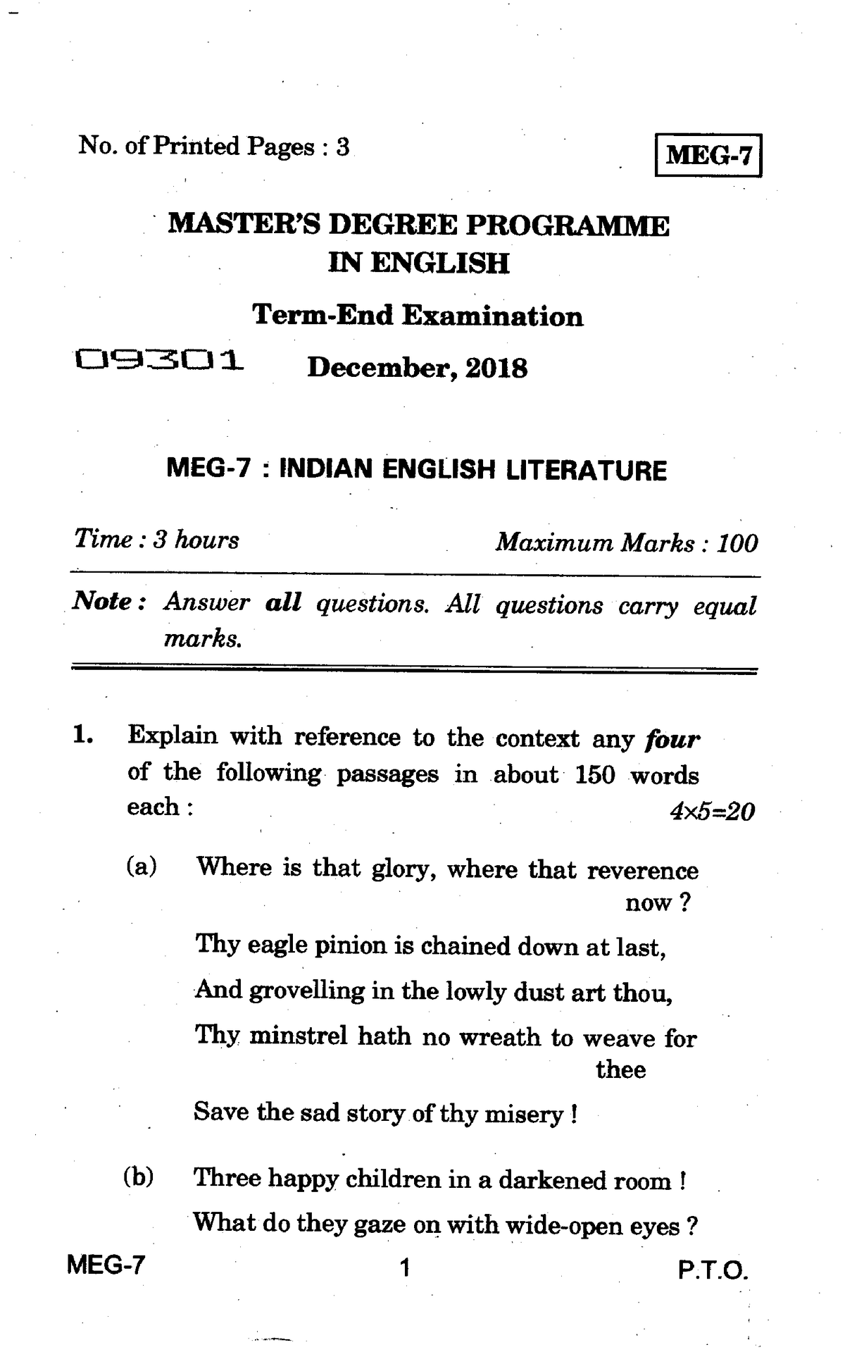 meg 7 assignment question paper