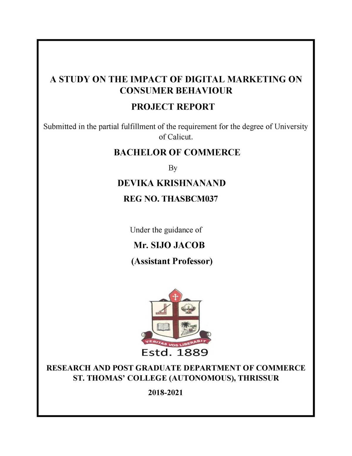 thesis on impact of digital marketing on consumer behaviour