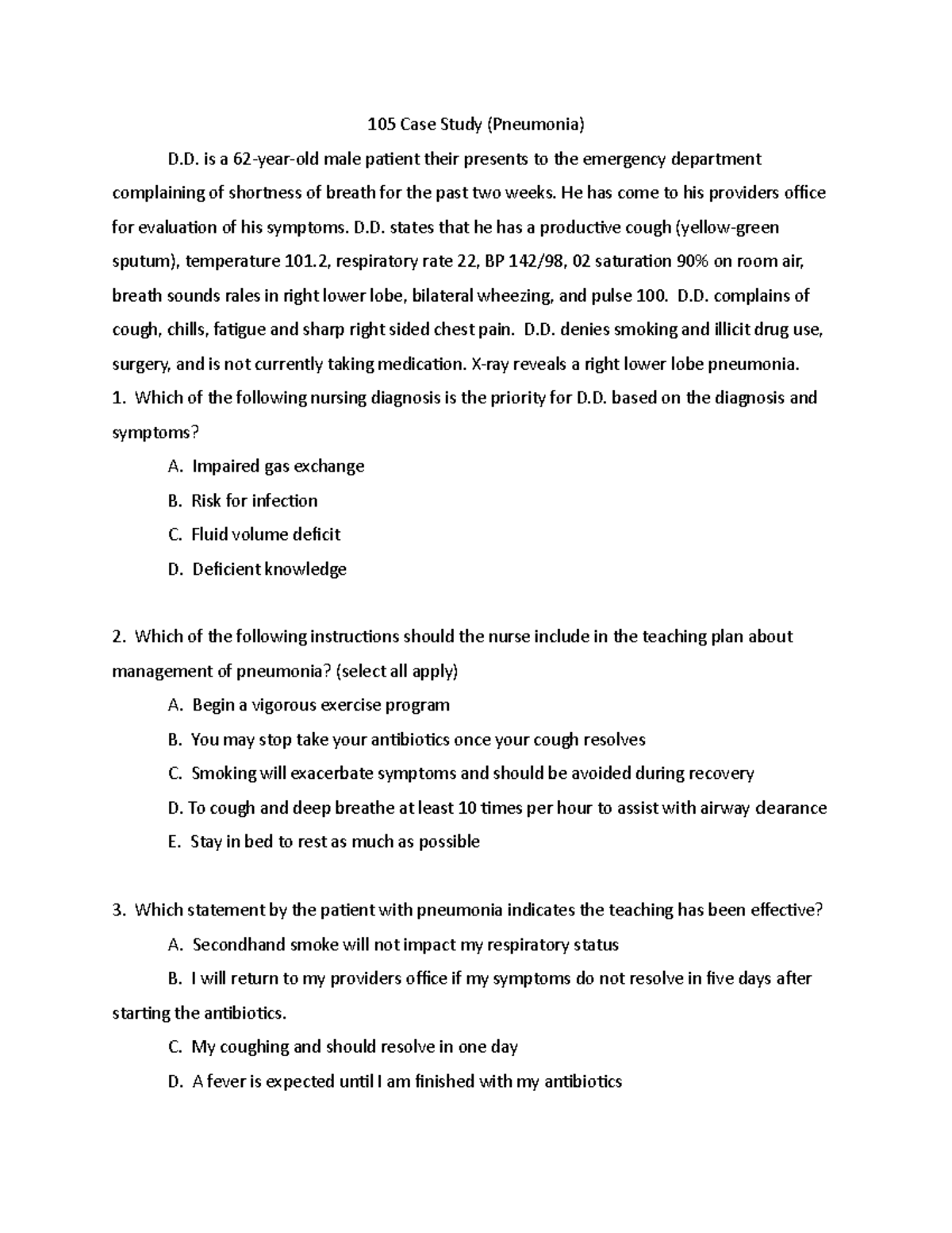 case study of pulmonary disease