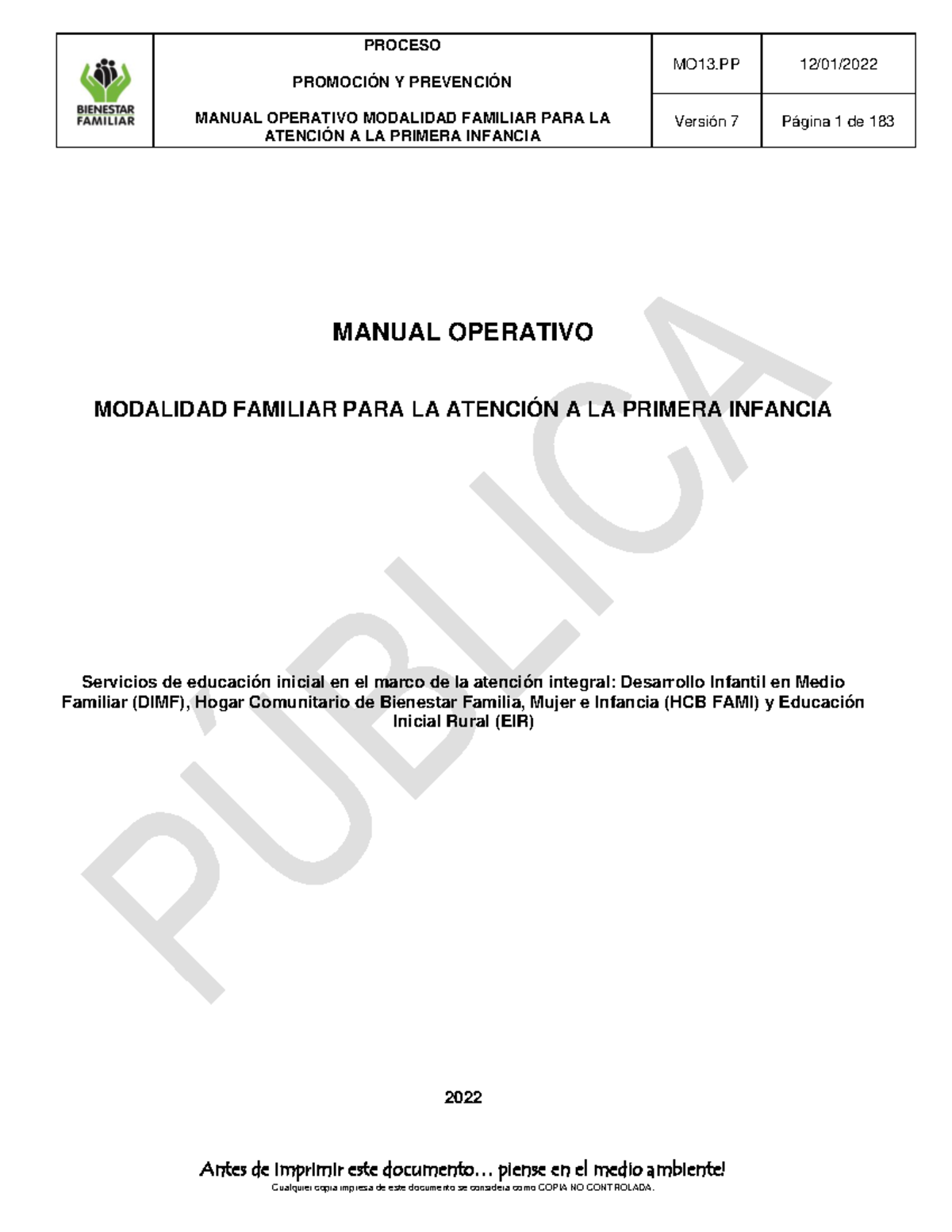 Mo13 - Ninguna - PROMOCIÓN Y PREVENCIÓN MANUAL OPERATIVO MODALIDAD ...