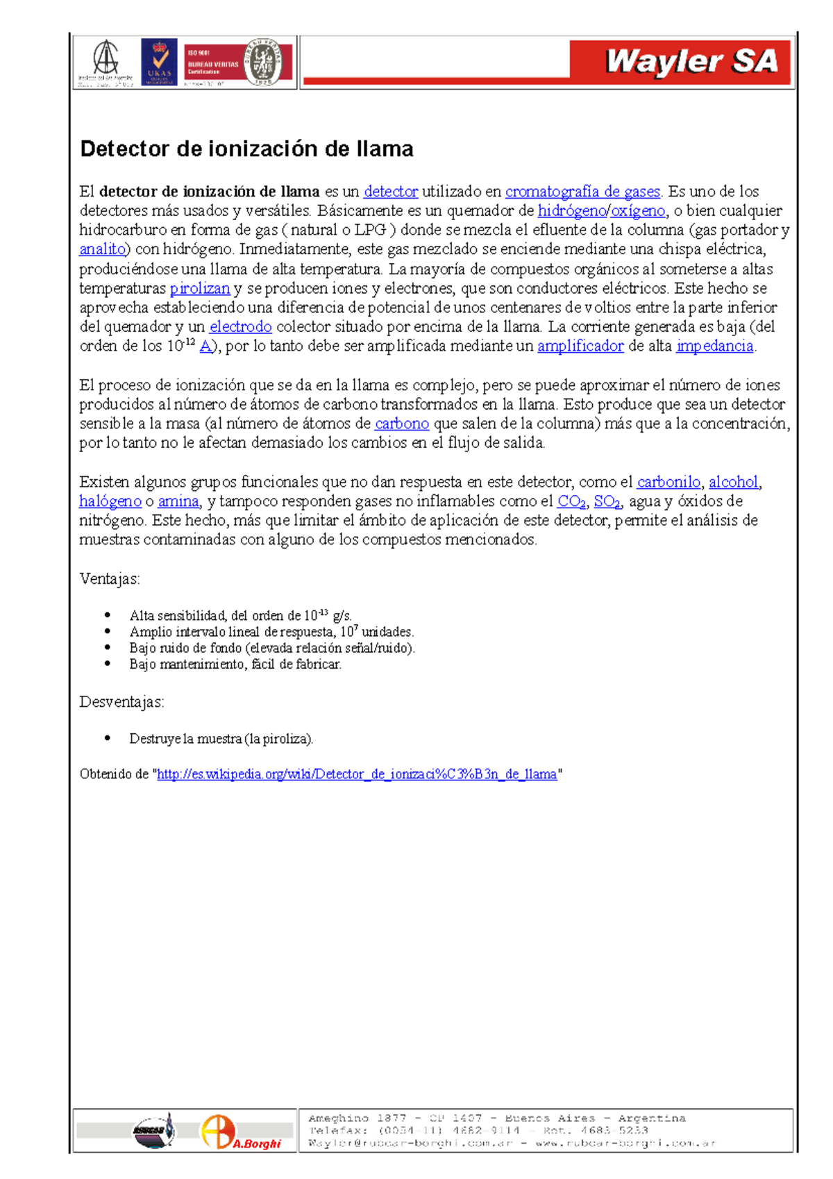 Ionizacion A Detector de ionización de llama El detector de