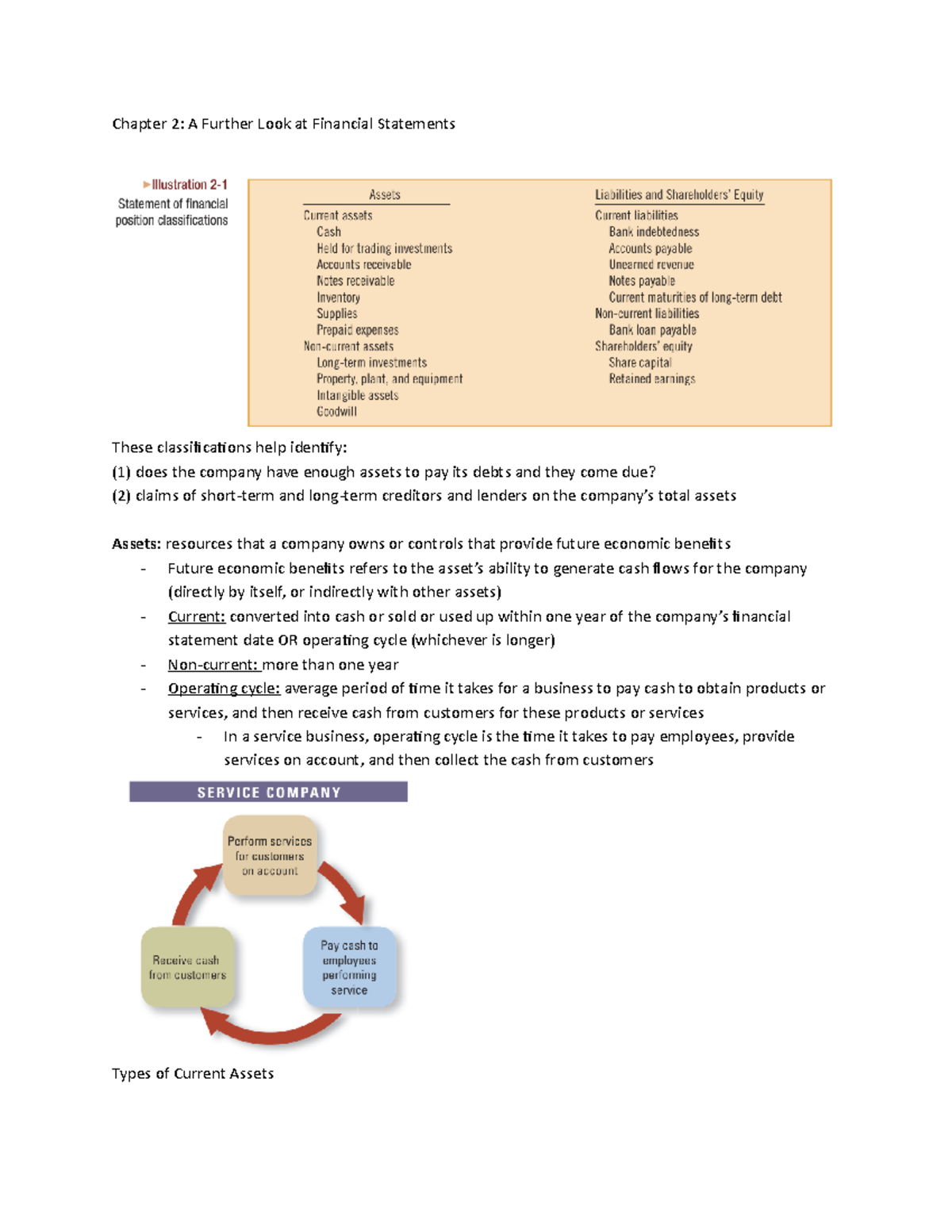 Chapter 2,14 Notes - Chapter 2: A Further Look at Financial Statements ...