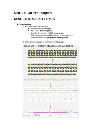 Molecular techniques