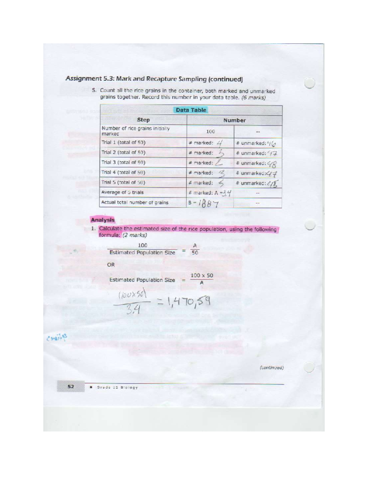 Assignement 5 - Practice Assignment - BIOL 1020 - Studocu