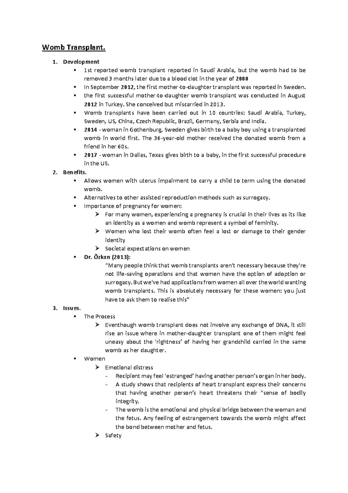 Nota Womb Transplant - Womb Transplant. Development 1st reported womb ...