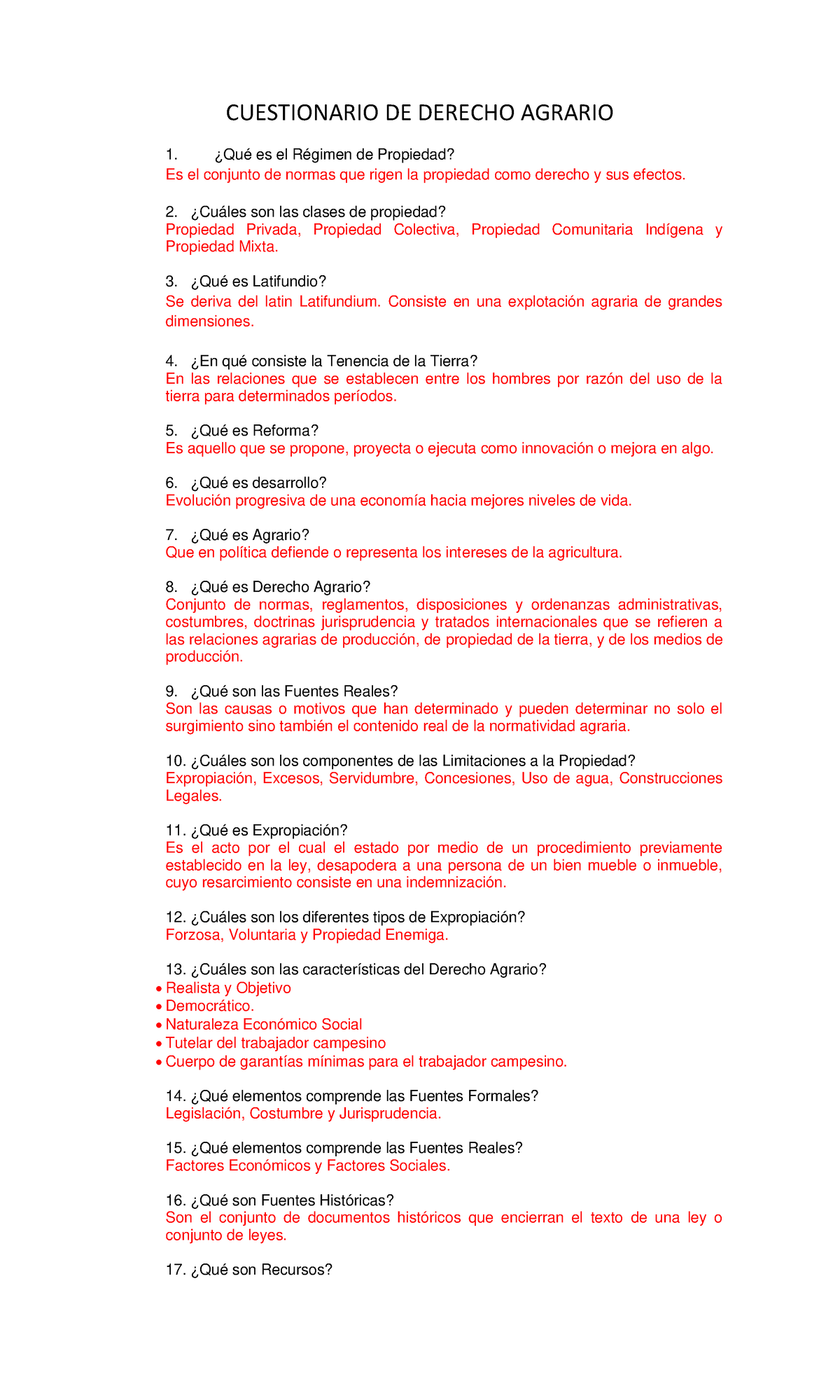 Cuestionario-2do-parcial - CUESTIONARIO DE DERECHO AGRARIO ¿Qué Es El ...