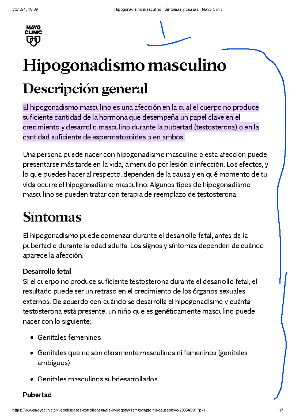 Hipogonadismo Subrayado - Hipogonadismo Masculino Descripción General ...