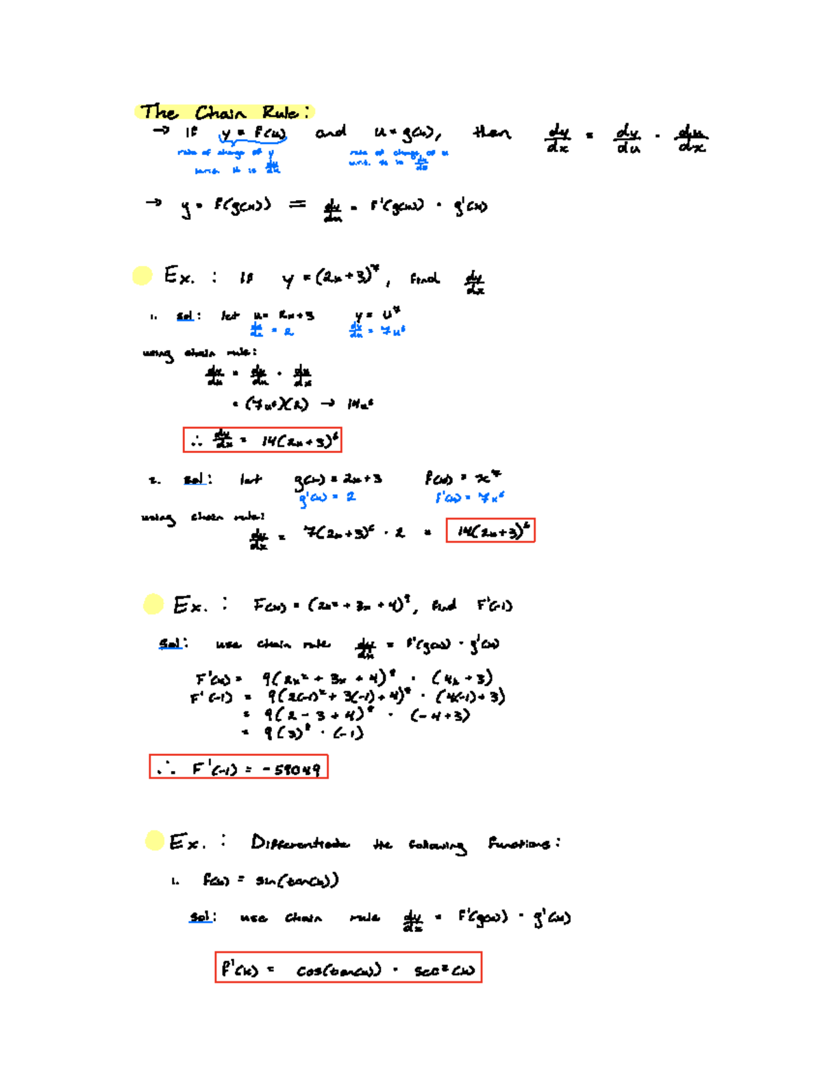 Lesson 3.6 The Chain Rule - MAT 220 - Studocu