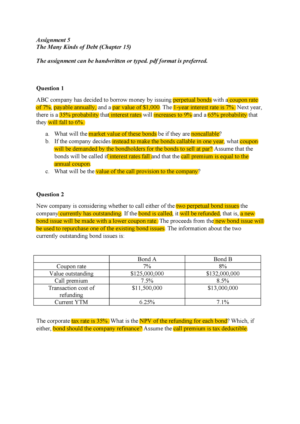 A5 Fin3004 Assignment Corporate Finance Hsuhk Studocu