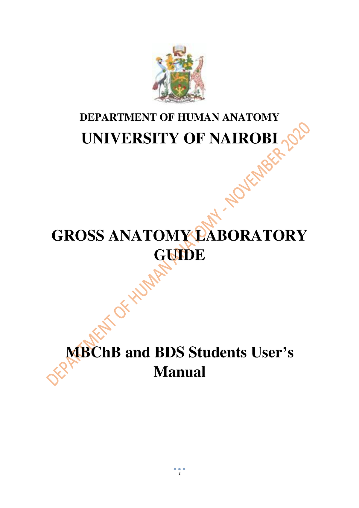 Section 1 - Introductory Lectures Practicals - DEPARTMENT OF HUMAN ...