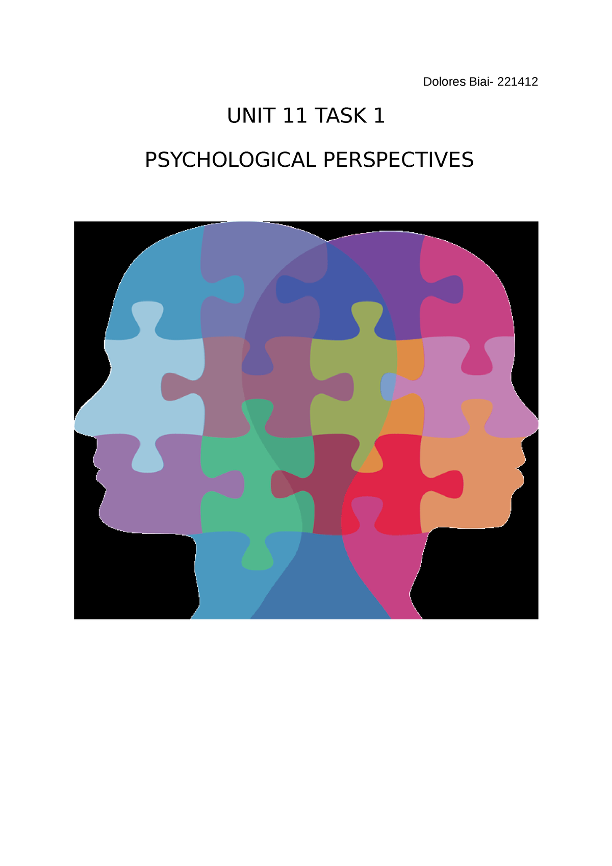 unit 11 health and social care psychological perspectives coursework