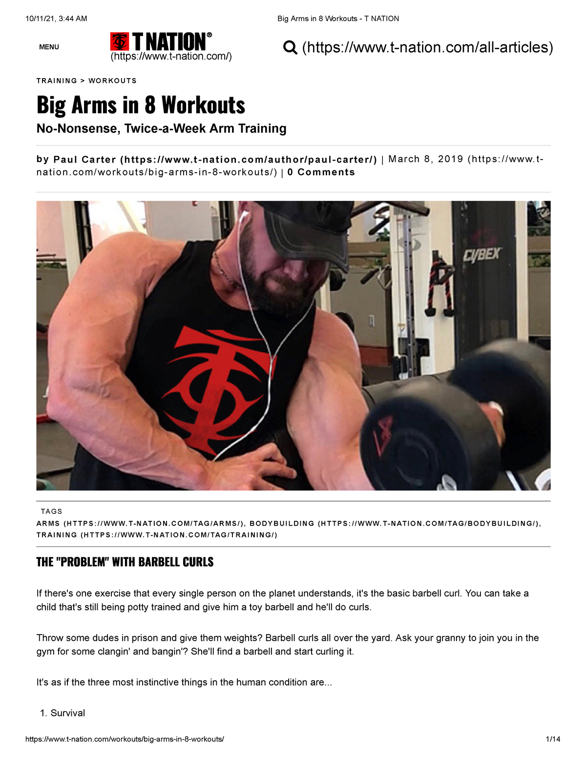 Big Arms in 8 Workouts