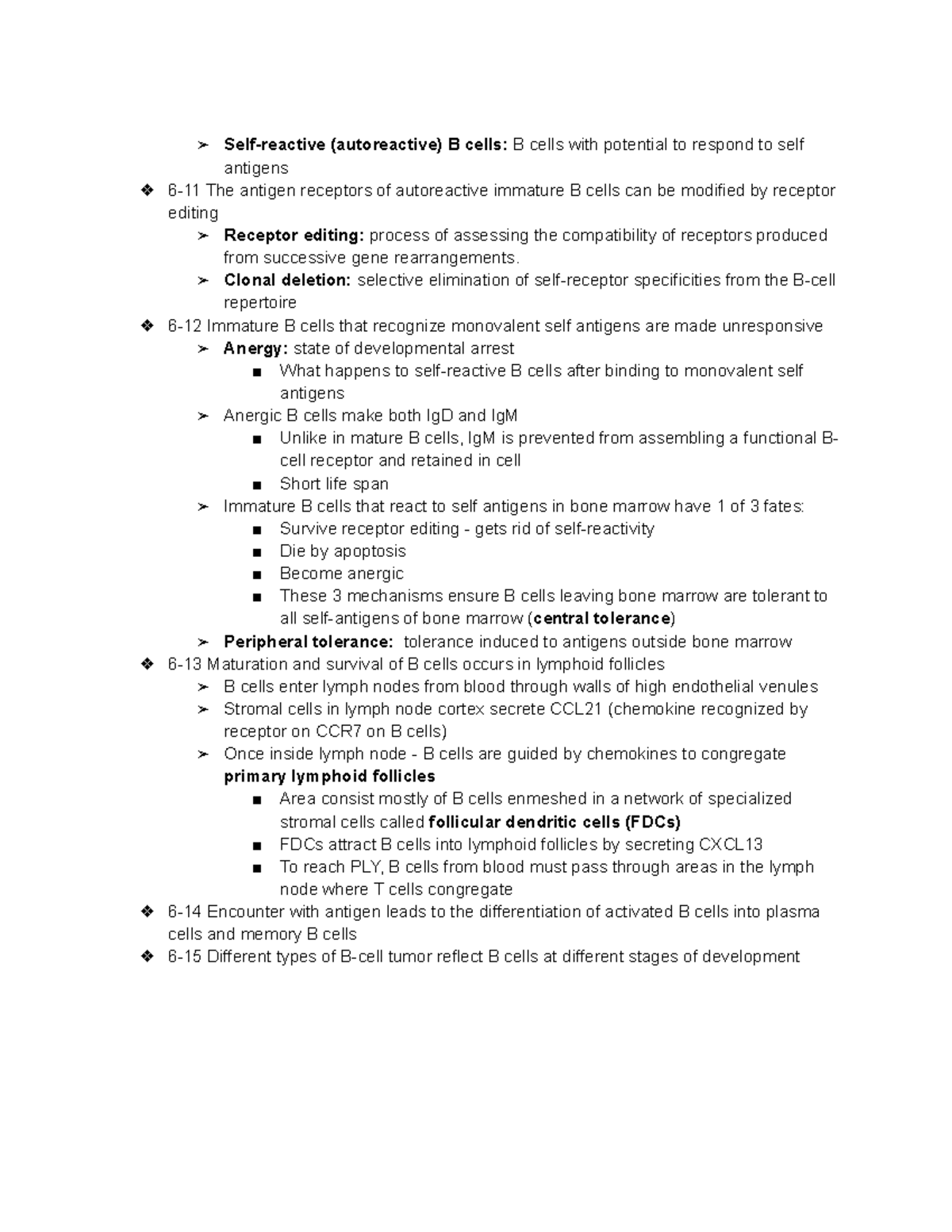 Ch. 6 The Development of B Lymphocytes - BIO 343 - JMU - Studocu