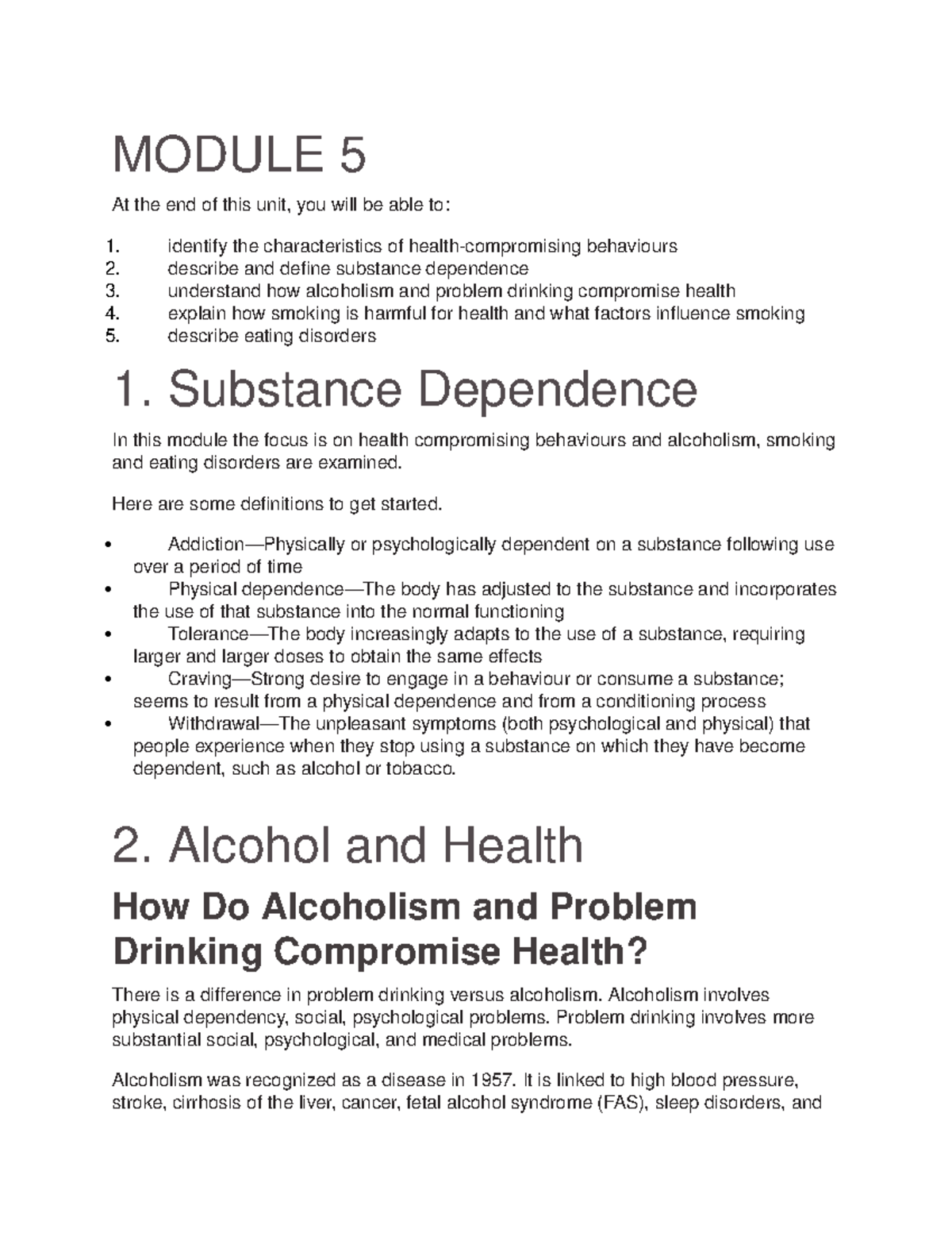 Module 5 Health Compromising Behaviours Module 5 At The End Of This Unit You Will Be Able To 1 Studocu Module 5 Health Compromising Behaviours Module 5 At The End Of This Unit You Will Be Able To 1 Studocu
