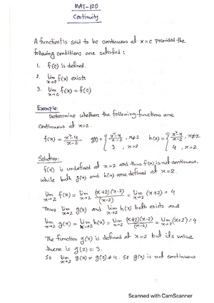 Lecture 10 - summary notes - Implicit Differentiation Explicit Function ...