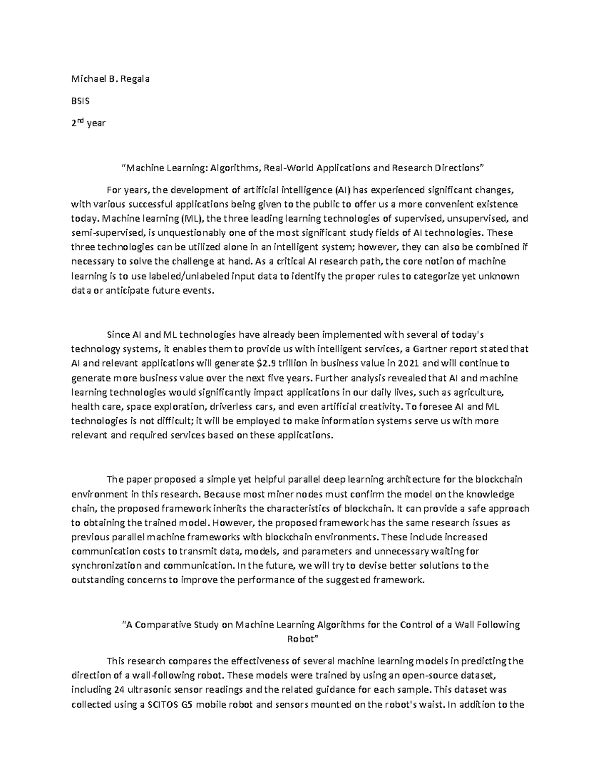 Regala CS158-8 - NOTES FOR LECTURE ON THE SUBJECT OF MATH 154 HERE YOU ...