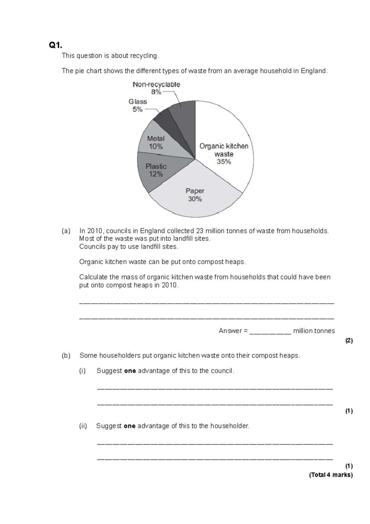 Maintaining biodiversity exam ques - Q1. This question is about ...