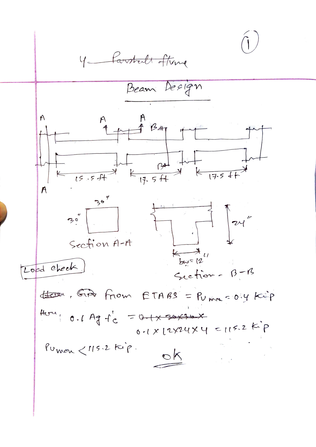 Etabs SMRF PDF - A 11 V V 1 O . 1 Pbd = 0 0S X [2X 21 S trnahrv Ht ...