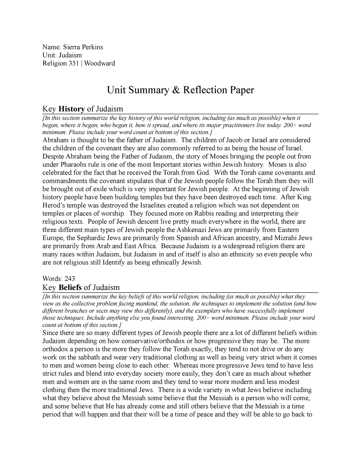 judaism research paper