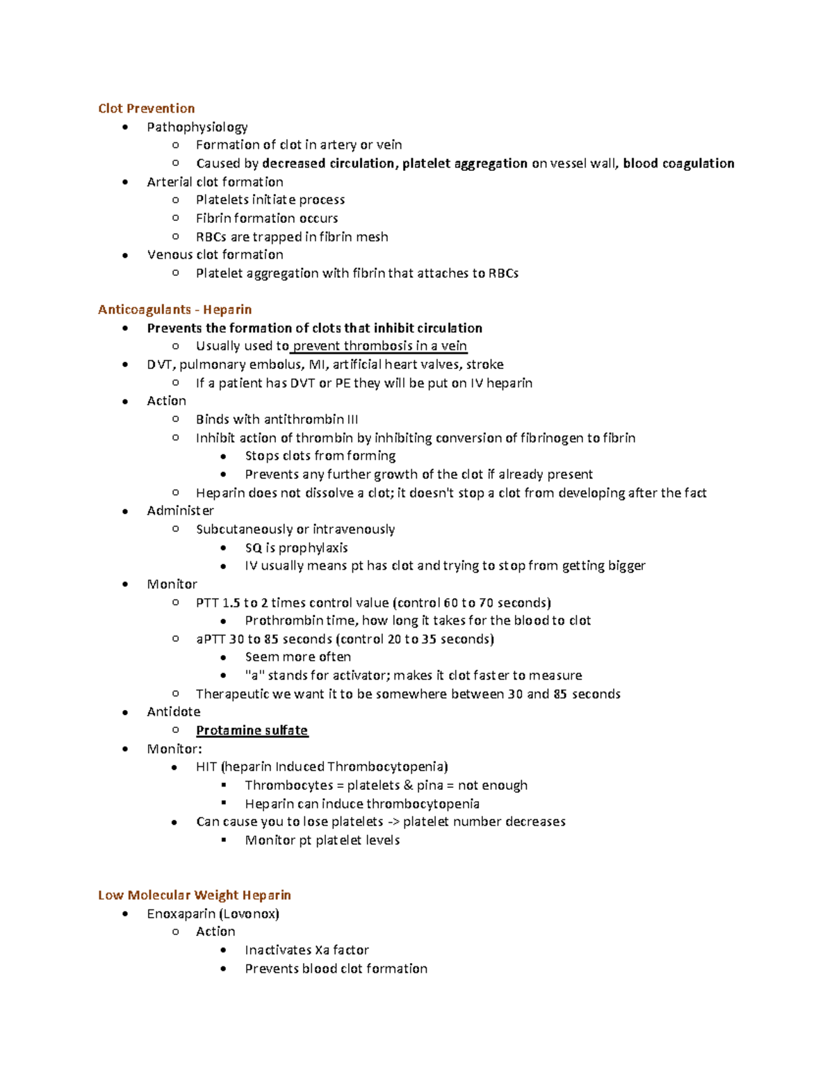 Chapter 40- Anticoagulant, Antiplatelets, and Thrombolytics - Clot ...