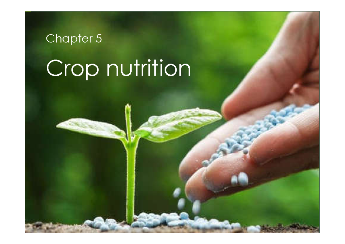 CROP2614Ch5 Crop nutrition Chapter 5 Resources Fertiliser handbook