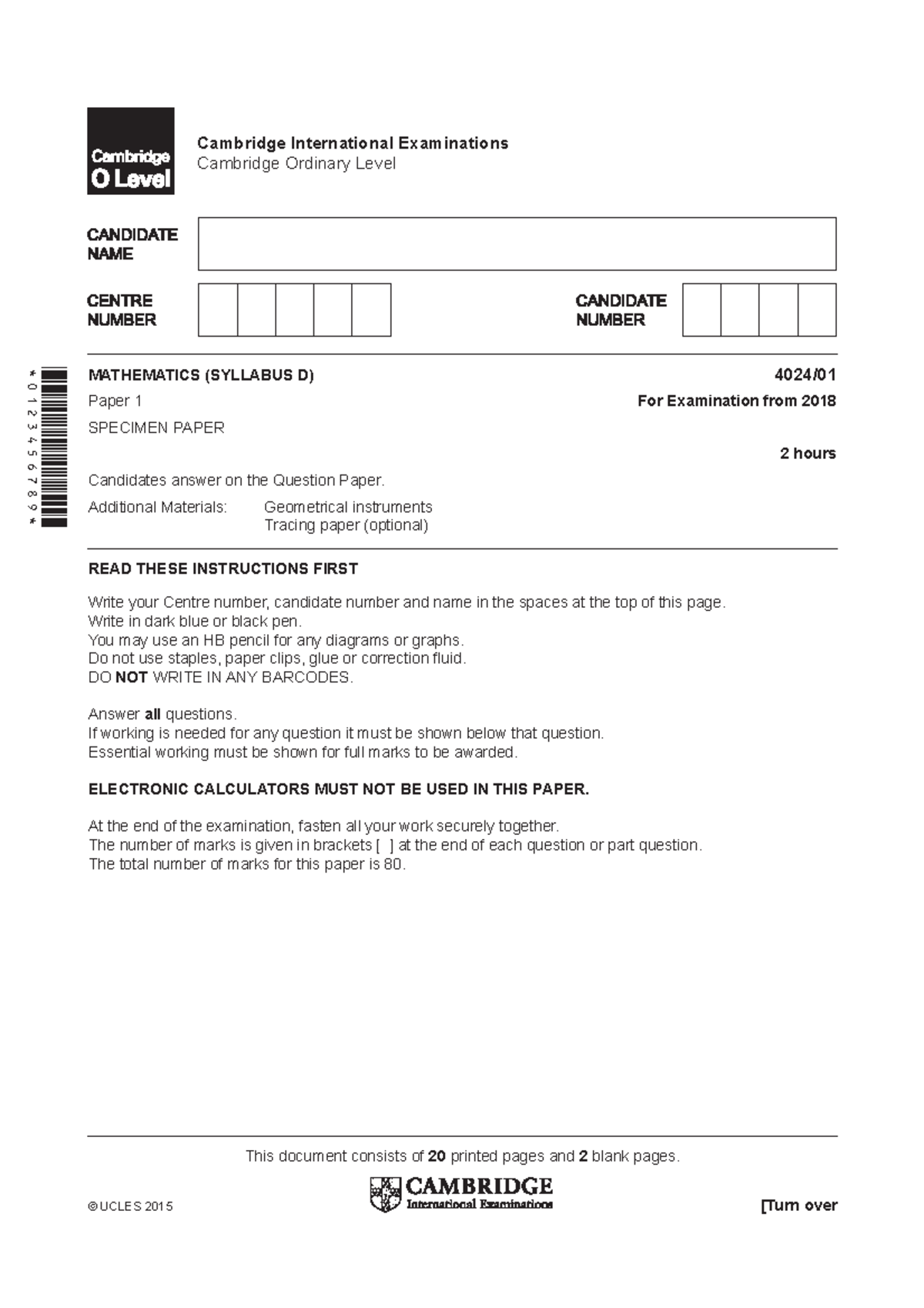 Exam 2019, Questions - Cambridge International Examinations Cambridge ...