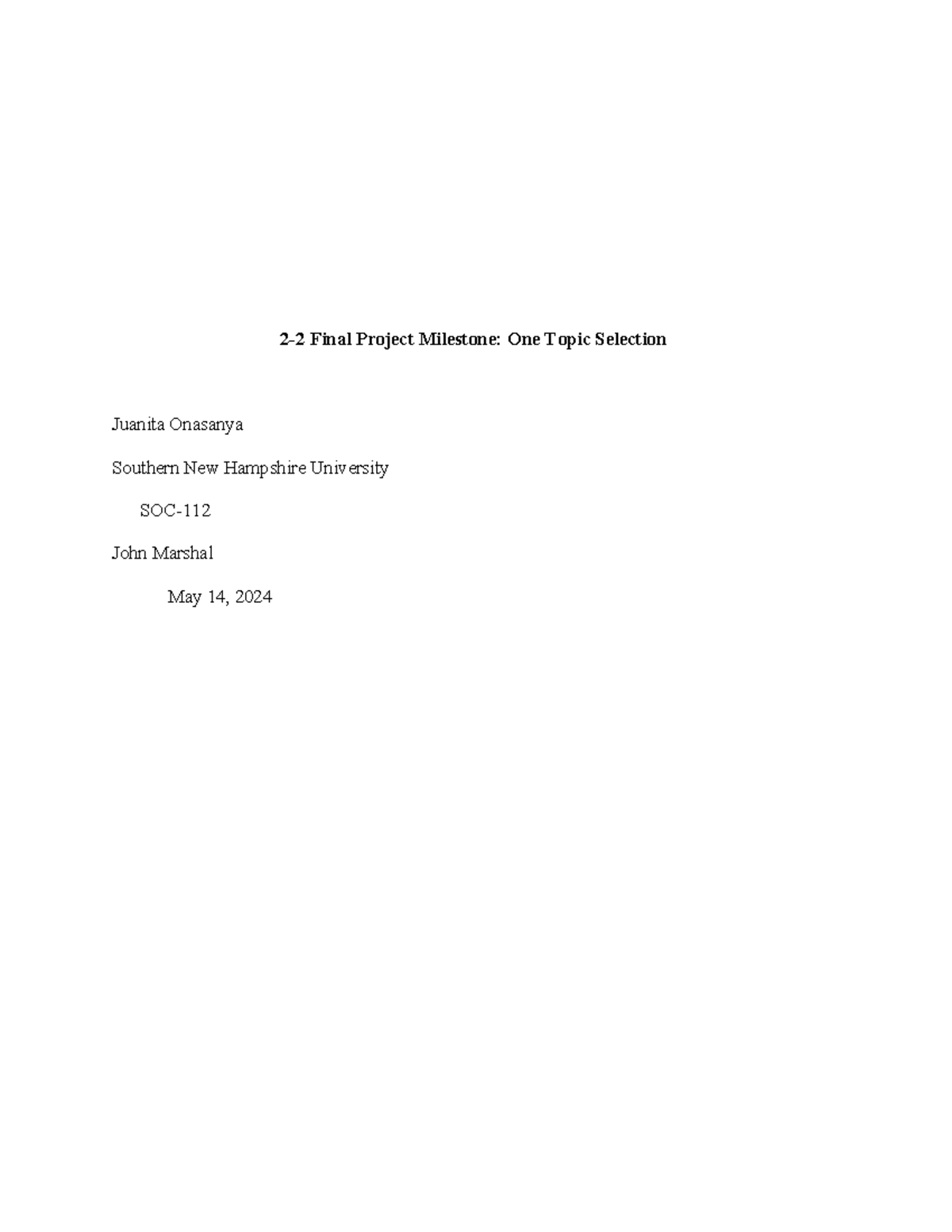 2-2 Final Project Milestone One Topic Selection - This is a very ...