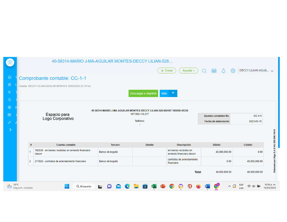 Conta Comprobantes Contabilidad Studocu