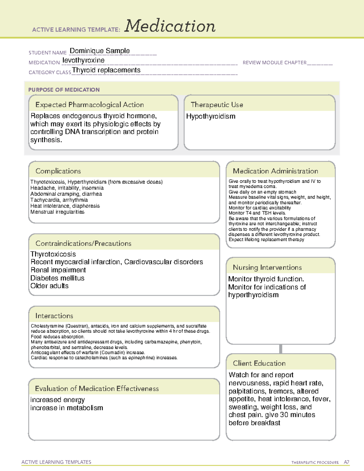 Evothyroxine Active Learning Template - ACTIVE LEARNING TEMPLATES ...