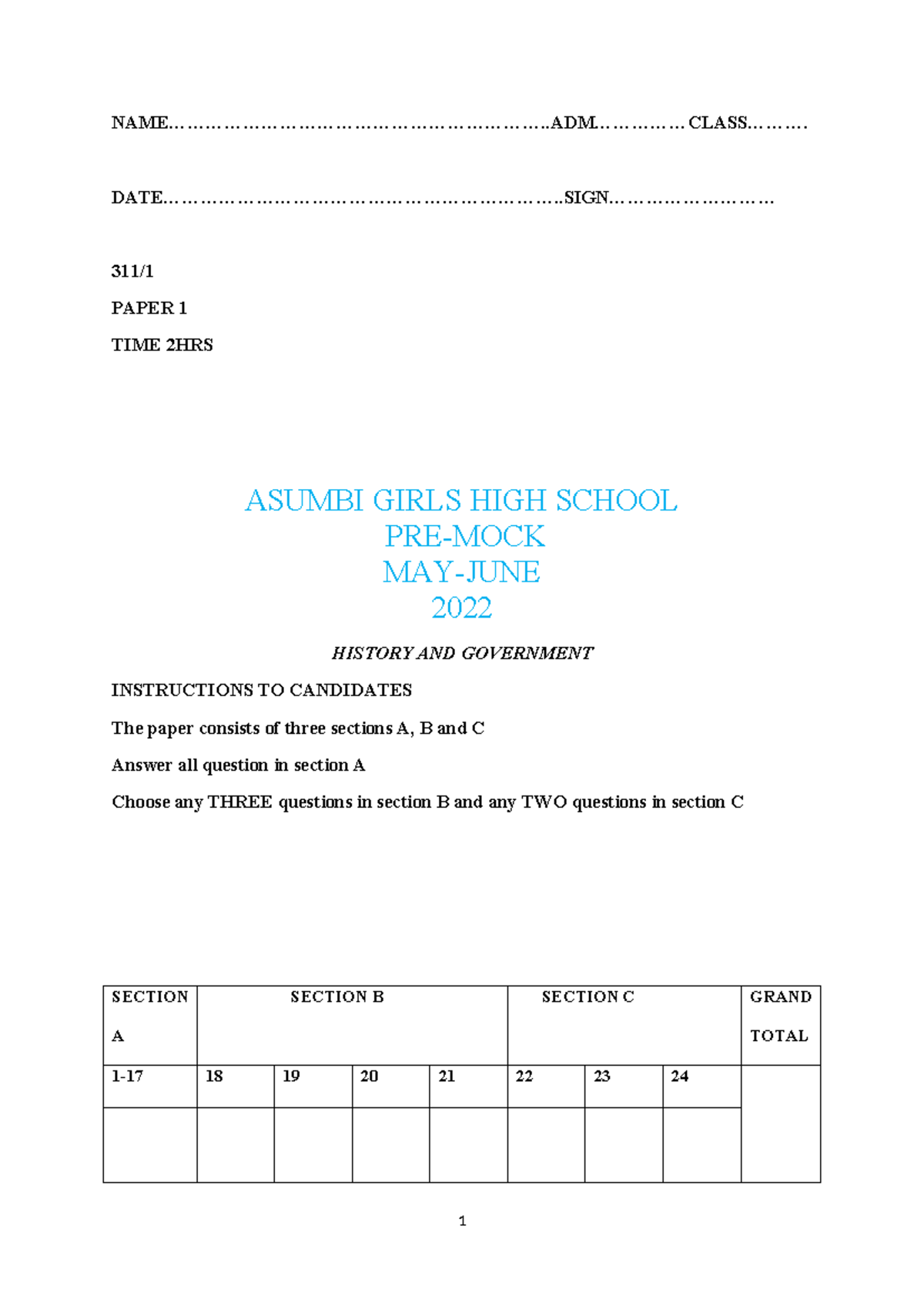 311 1 HIST GOVT Paper 1 - STUDY MATERIAL - - Studocu