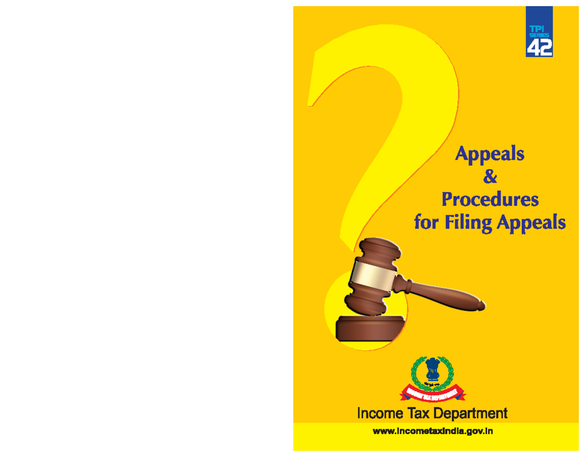 Appeal Procedure Under Income TAX Notes - APPEALS AND PROCEDURES FOR ...