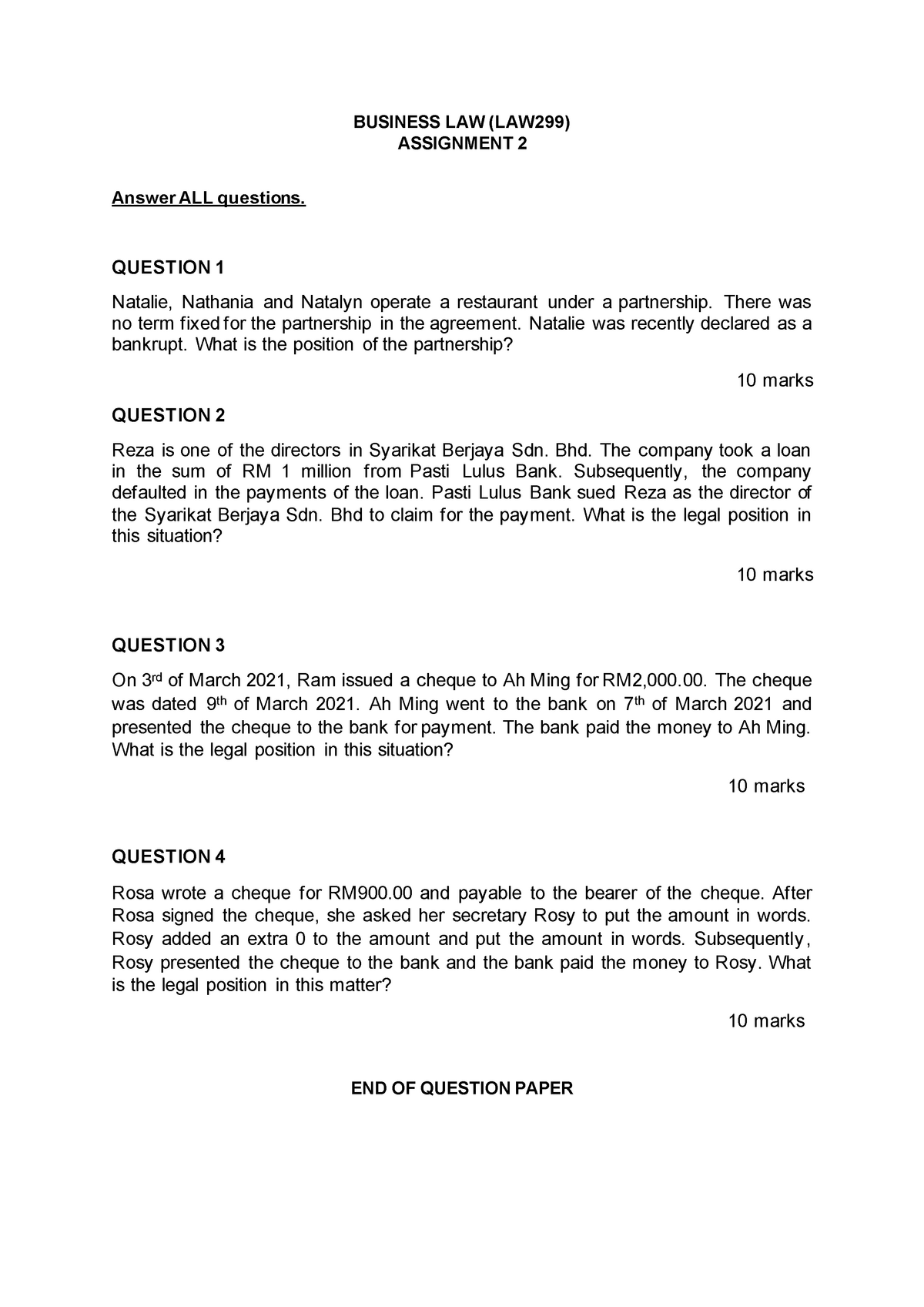 business law for managers nptel assignment answers