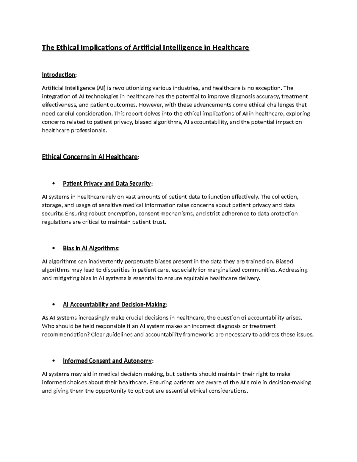 The Ethical Implications of Artificial Intelligence in Healthcare - The ...