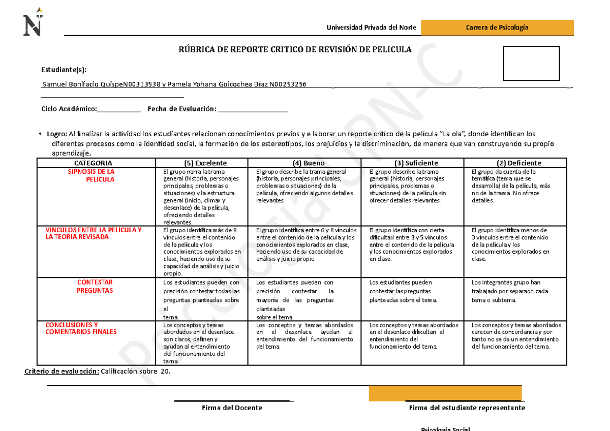 Como Hacer Un Reporte De Una Pelicula www.studocu.com