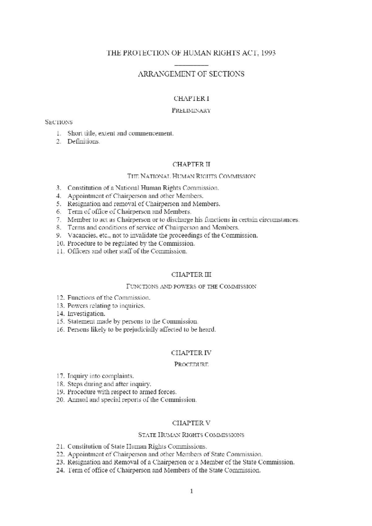 The Protection Of Human Rights Act, 1993 - Human Value And Ethics - Studocu