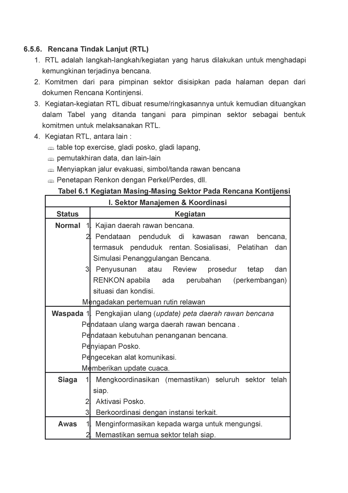 357036008 Rencana Tindak Lanjut Renkomn - 6.5. Rencana Tindak Lanjut ...