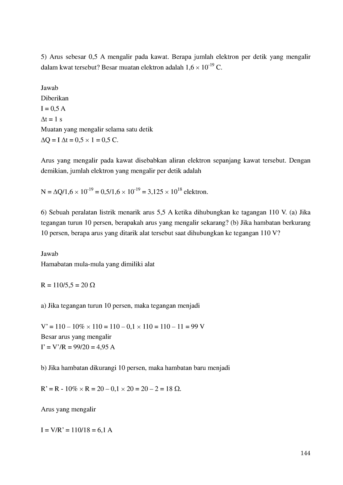 Diktat Fisika Dasar II-147 - 144 Kawat. Berapa Jumlah Elektron Per ...