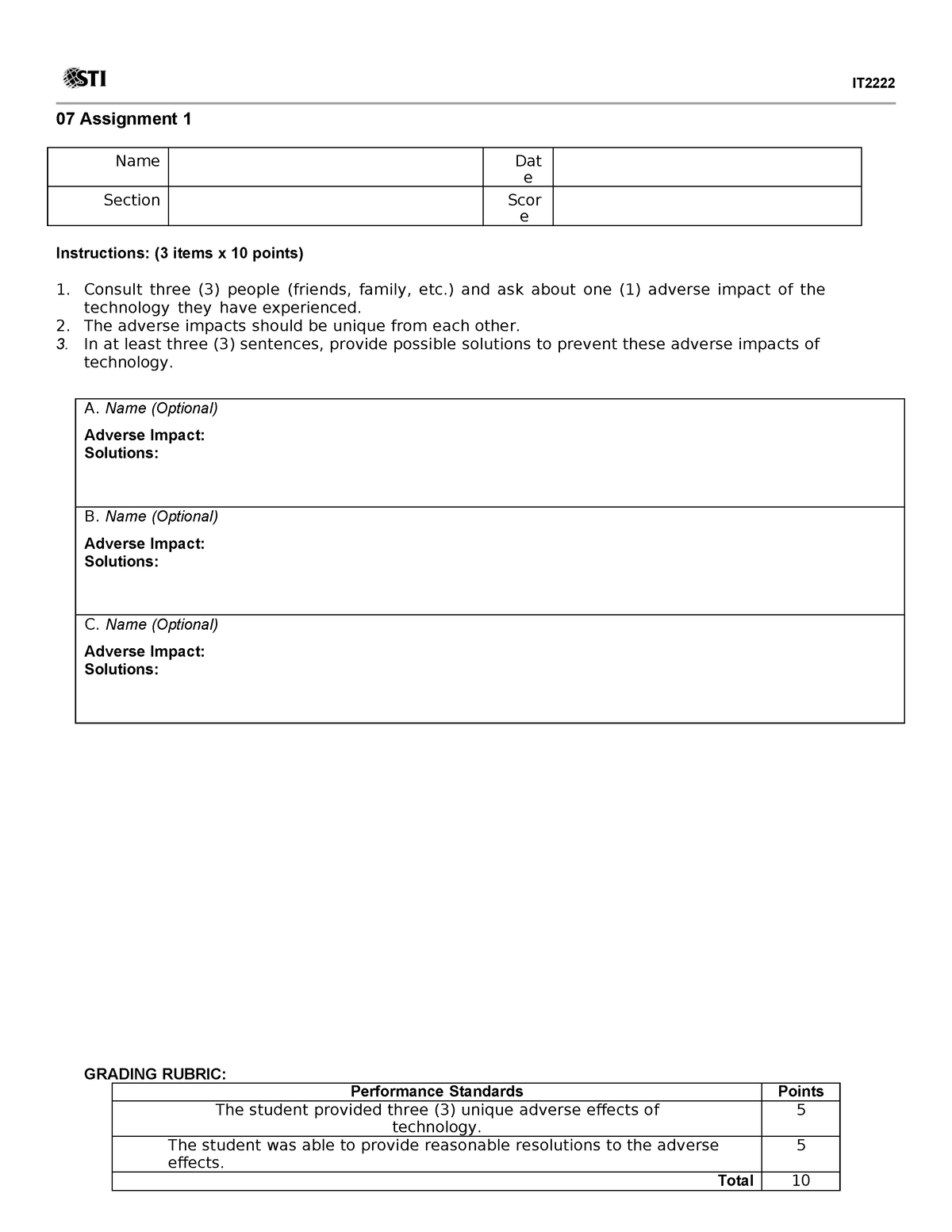 06 07 assignment instructions