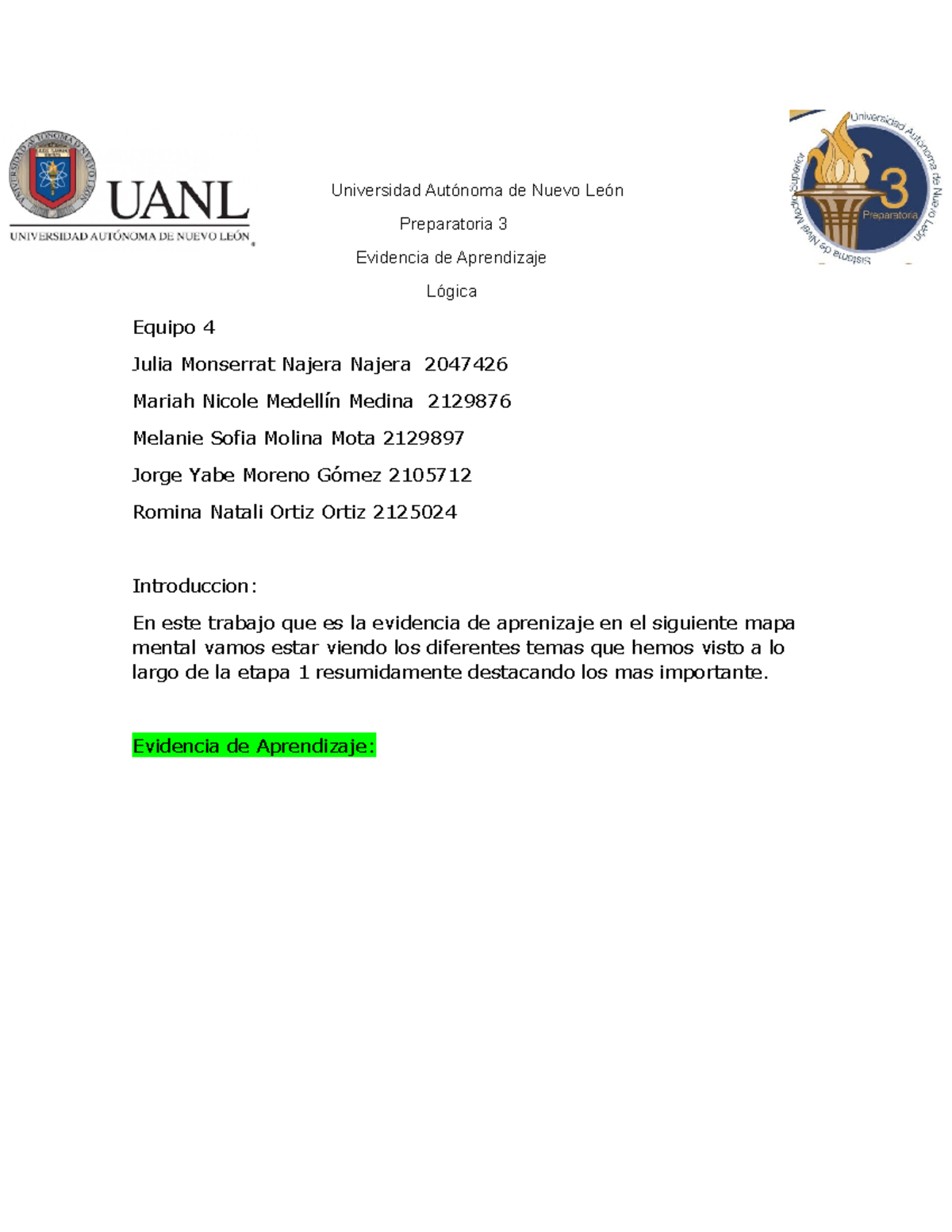 Evidencia de Aprendizaje Etapa 1 - Universidad Autónoma de Nuevo León ...