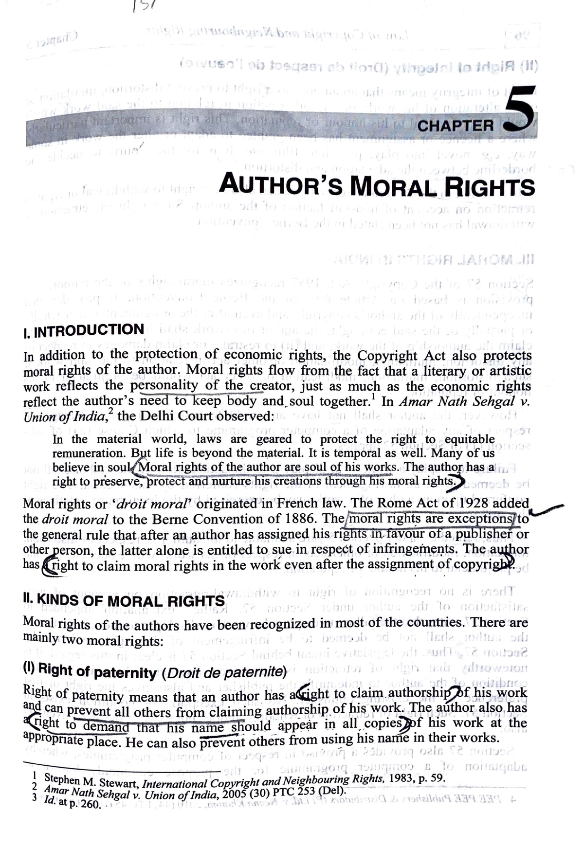 Author’s Moral Rights - Intellectual Property Rights - IPU - Studocu