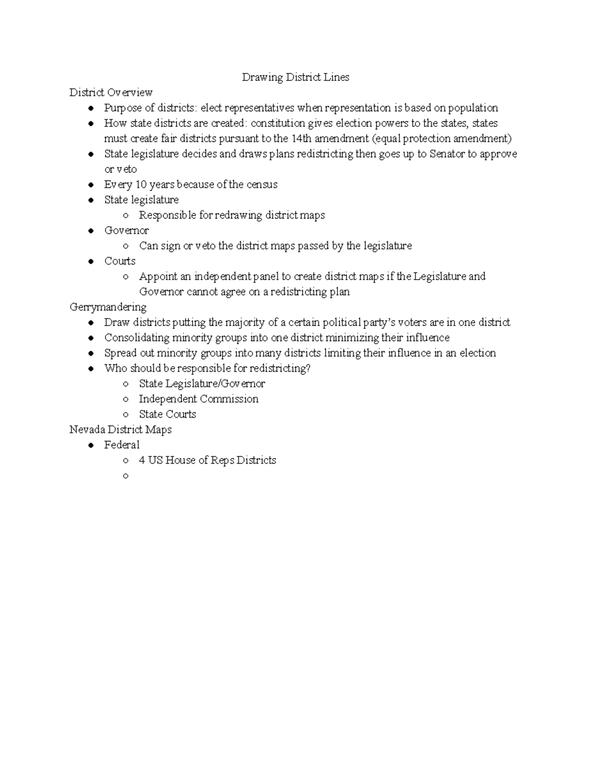 URST 241Drawing District Lines Drawing District Lines District