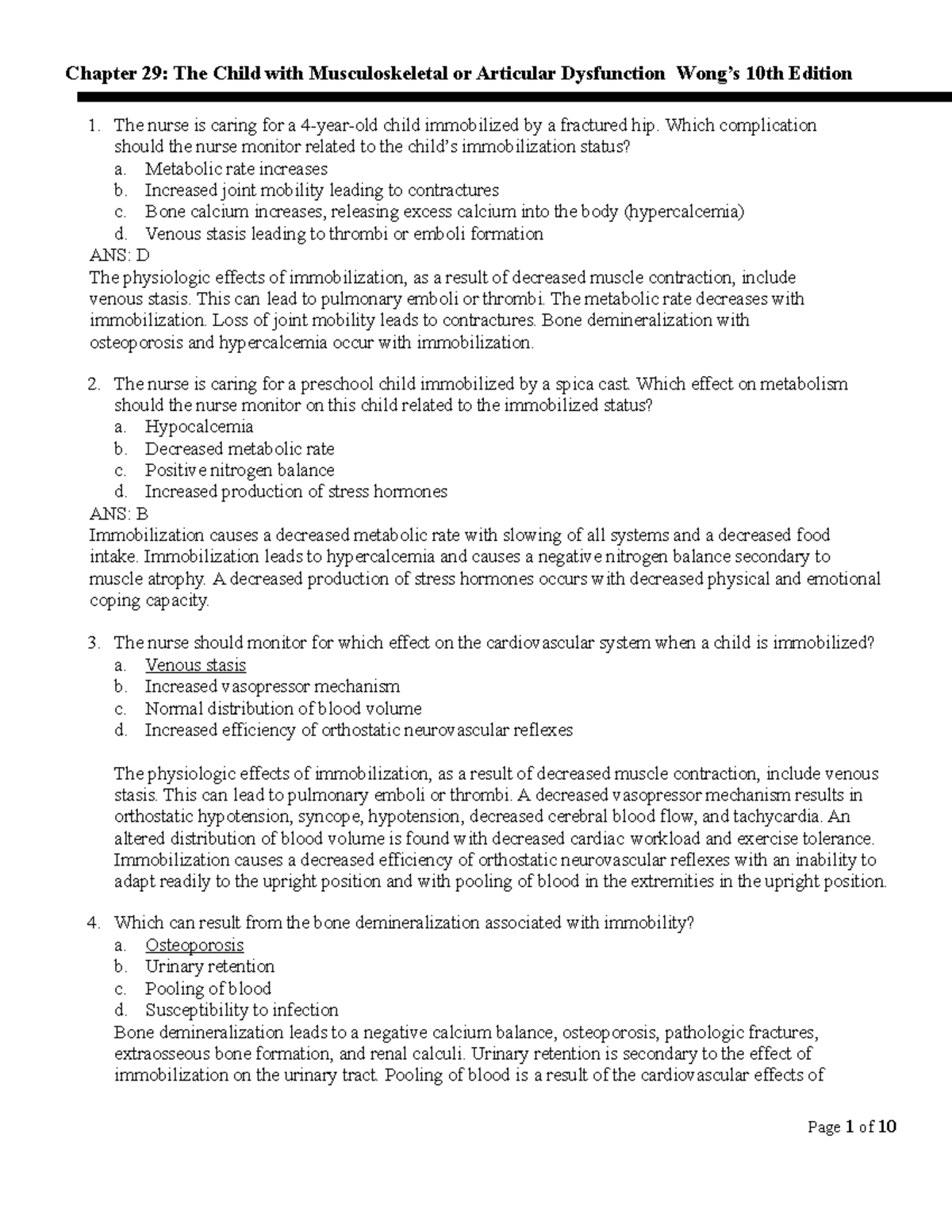 Chapter 29 Musculoskeletal or Articular Dysfunction - Chapter 29: The ...