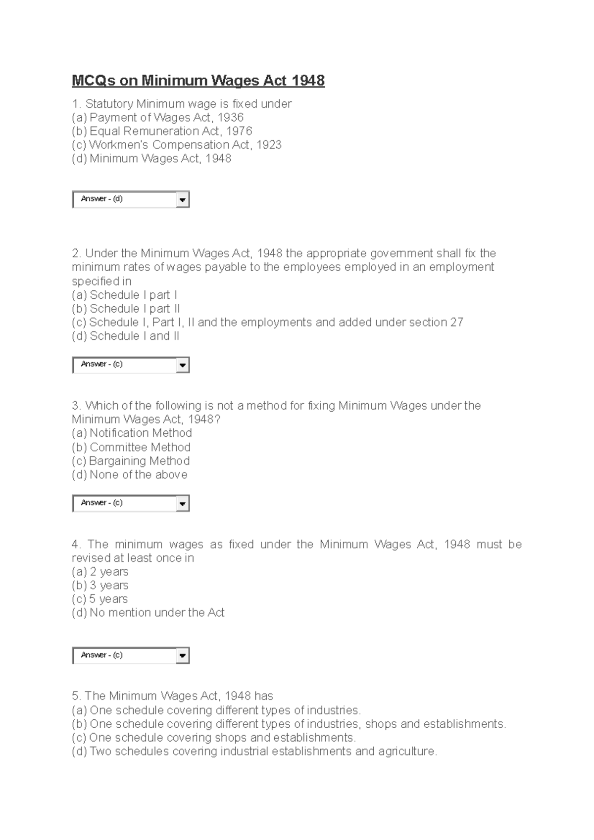 mcqs-on-minimum-wages-act-1948-b-one-schedule-covering-different