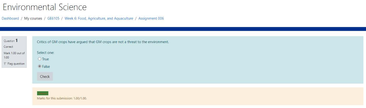 environmental science reading assignment answer key