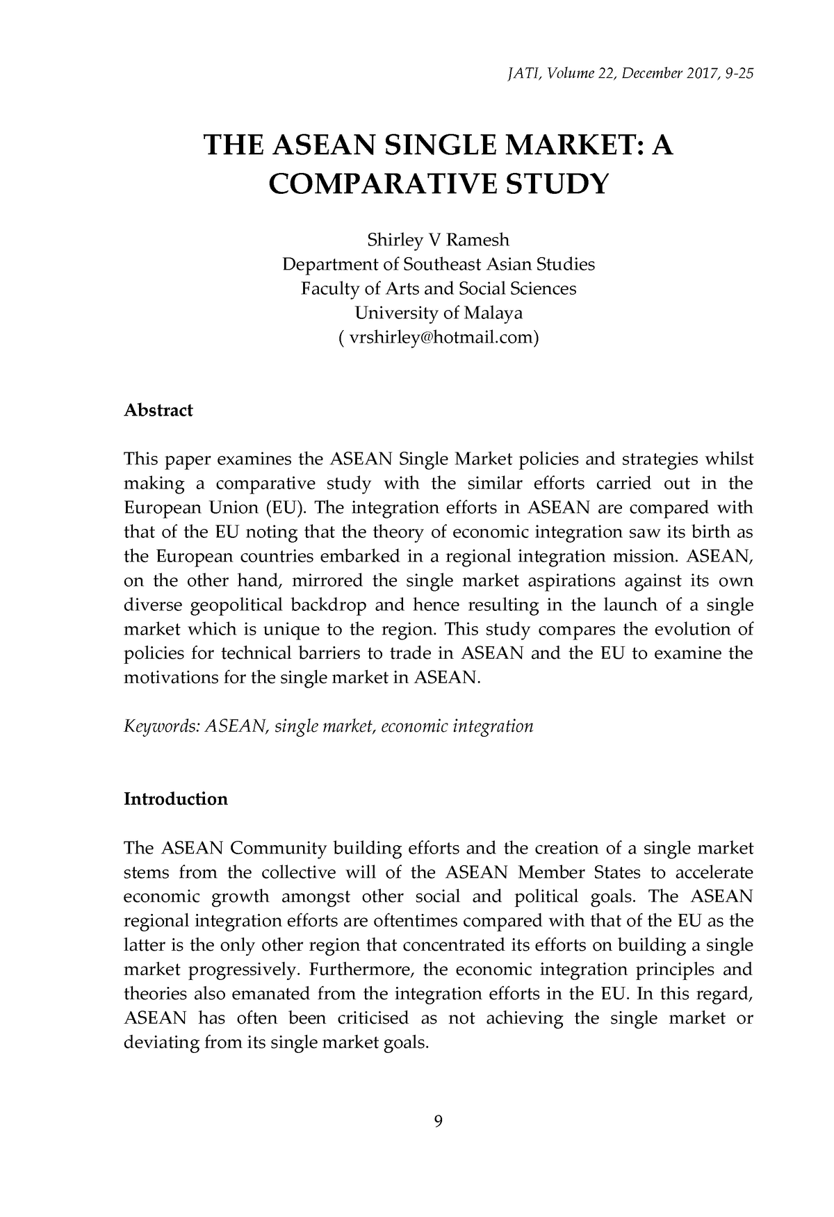 comparative study of asean research productivity